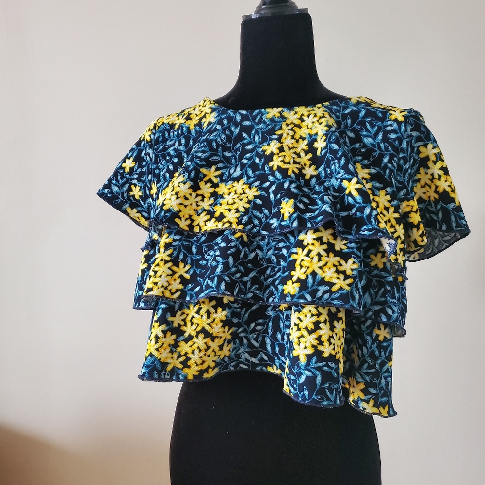 Zara Ruffled Crop Top - Picture 3 of 5